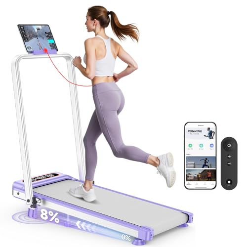 3.5HP Portable Treadmill with 8% Incline & Handle Bar S416