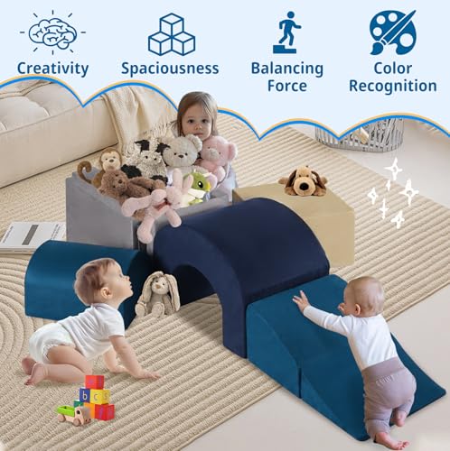 7 Pieces Soft Foam Climbing Blocks PlaySet X449293