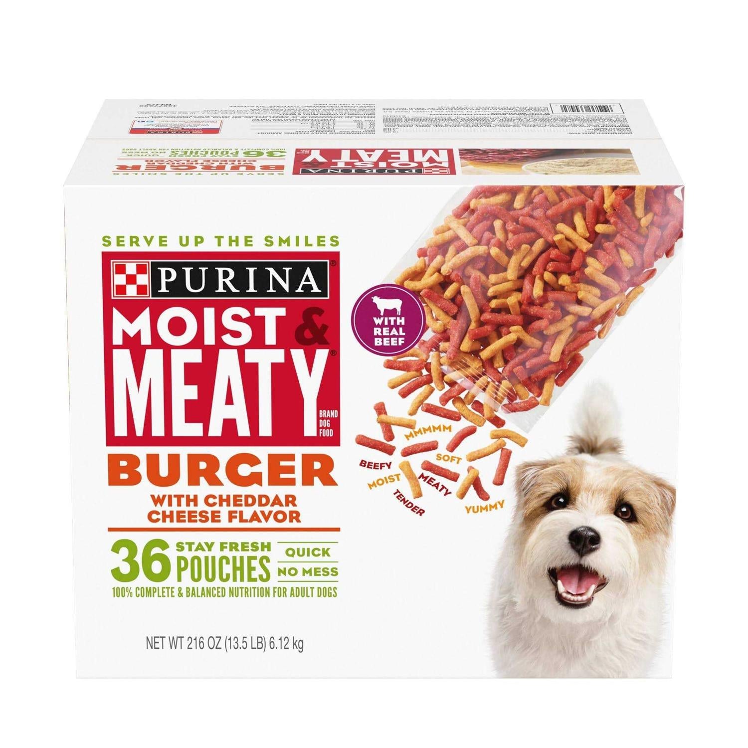Moist & Meaty Burger with Cheddar Cheese Flavor Dry Dog Food W94891