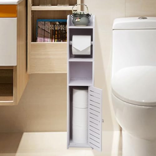 White 4-Tier Toilet Paper Holder Stand R946