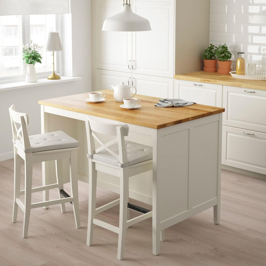 Off-White Oak Kitchen Island Y118
