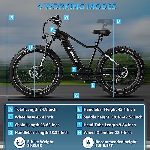 1000W BAFANG Motor 48V 15Ah LG Battery 26" x4.0 Fat Tire Electric Bicycle with Hydraulic Disc Brakes A7168