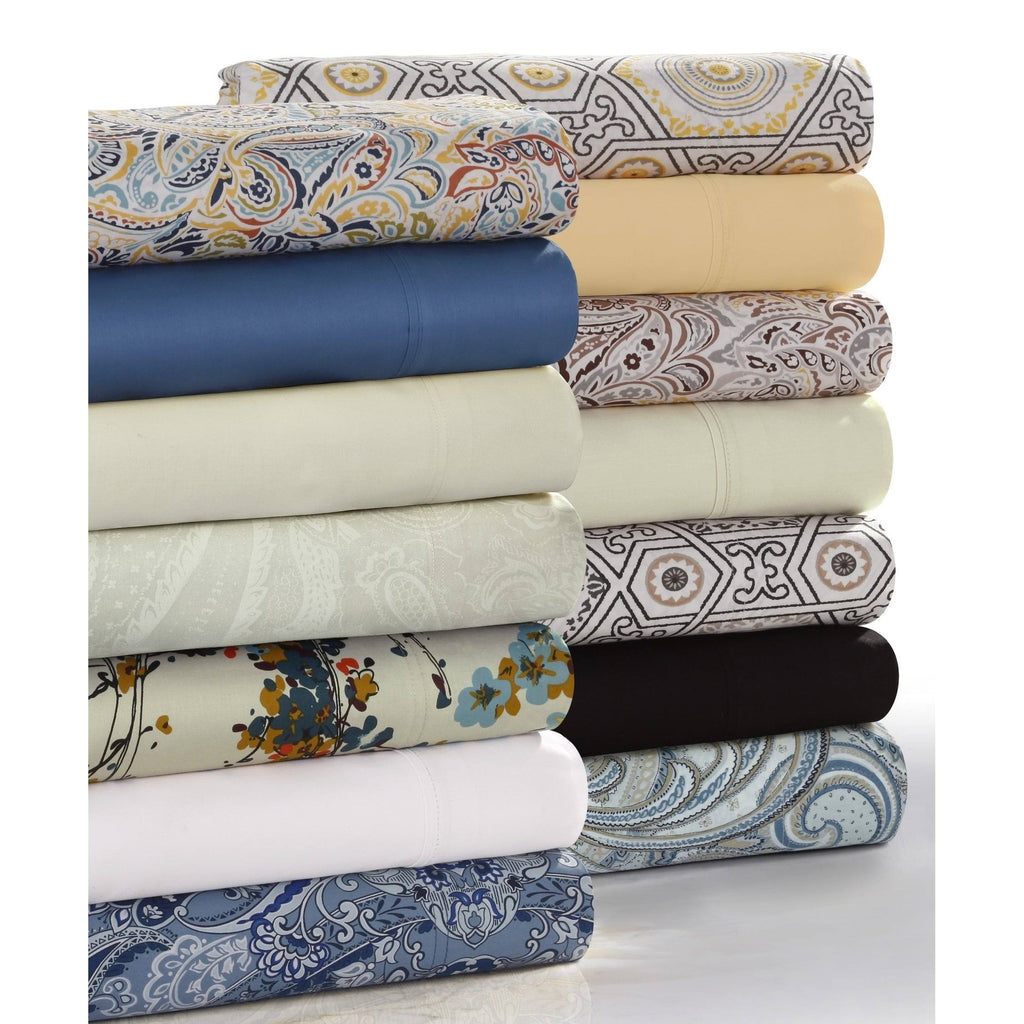 300 Thread Count Cotton Sateen Deep Pocket Bed Sheet Set - Twin Z50184