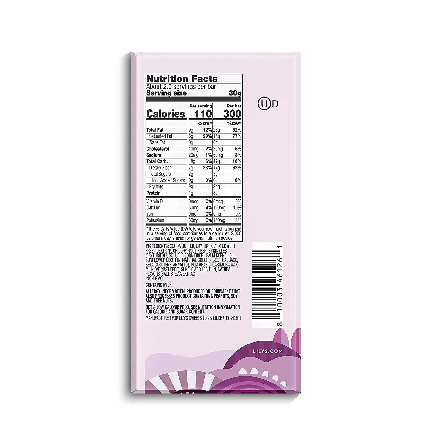 White Chocolate Style Bar 4pc Z6144