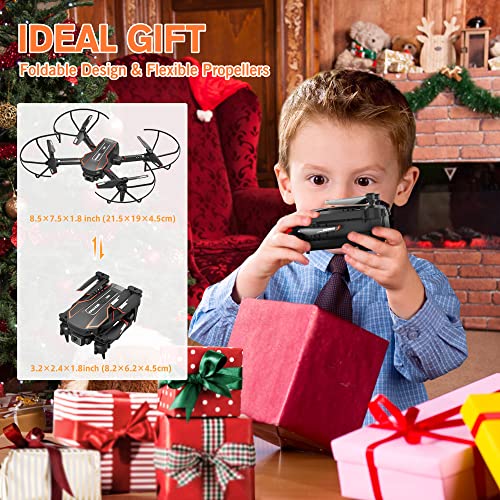 Mini Drone with Camera, Remote Control Helicopter, FPV RC Quadcopter with 1080P Live Video Camera, Gravity Control, 3 Batteries, Carrying Bag X277