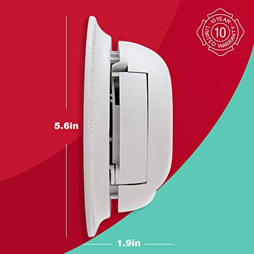 Hardwired AC Smoke and Carbon Monoxide Detector with 10 Year Sealed Battery Backup T93497