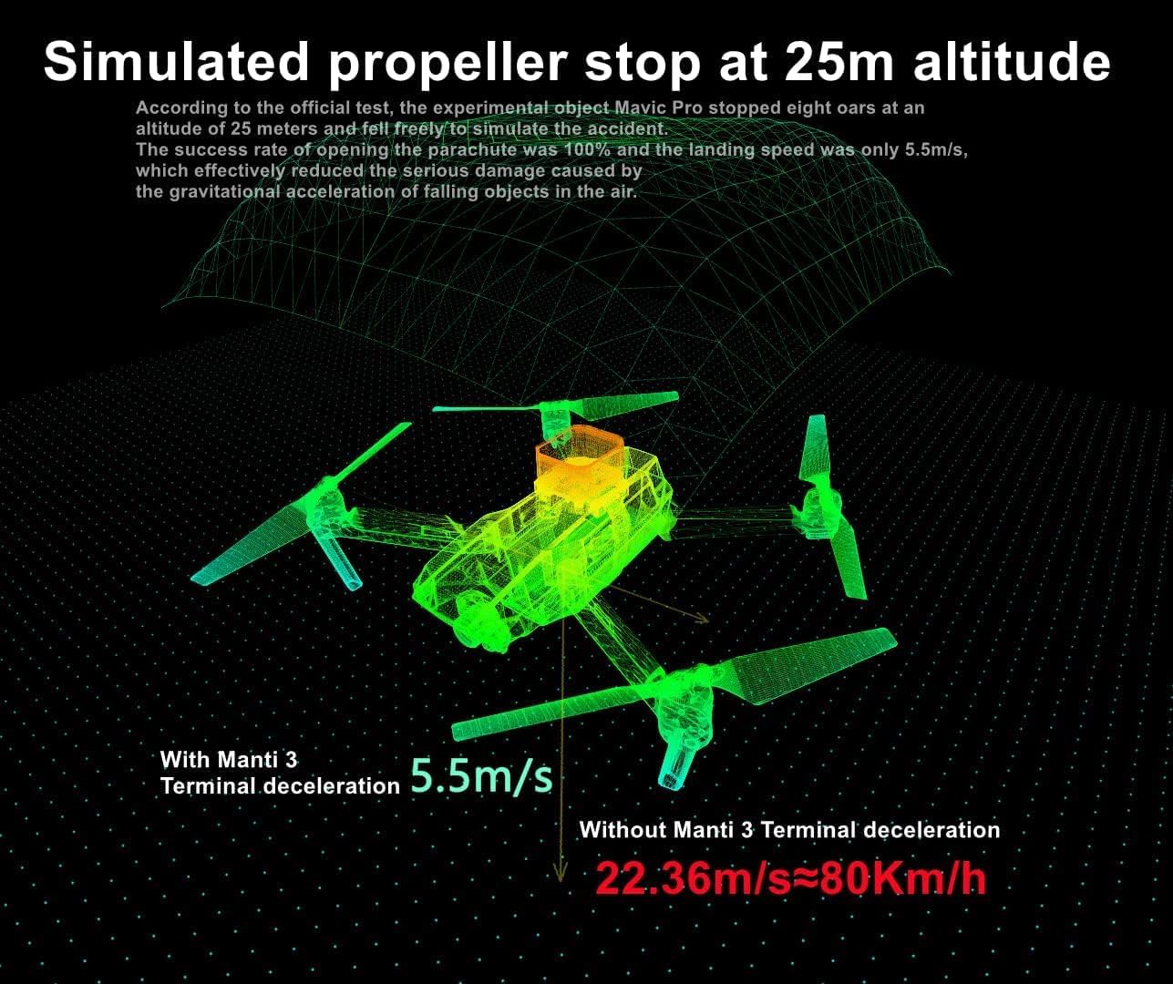 Drone Parachute Deceleration System for DJI Mavic 3 E4525