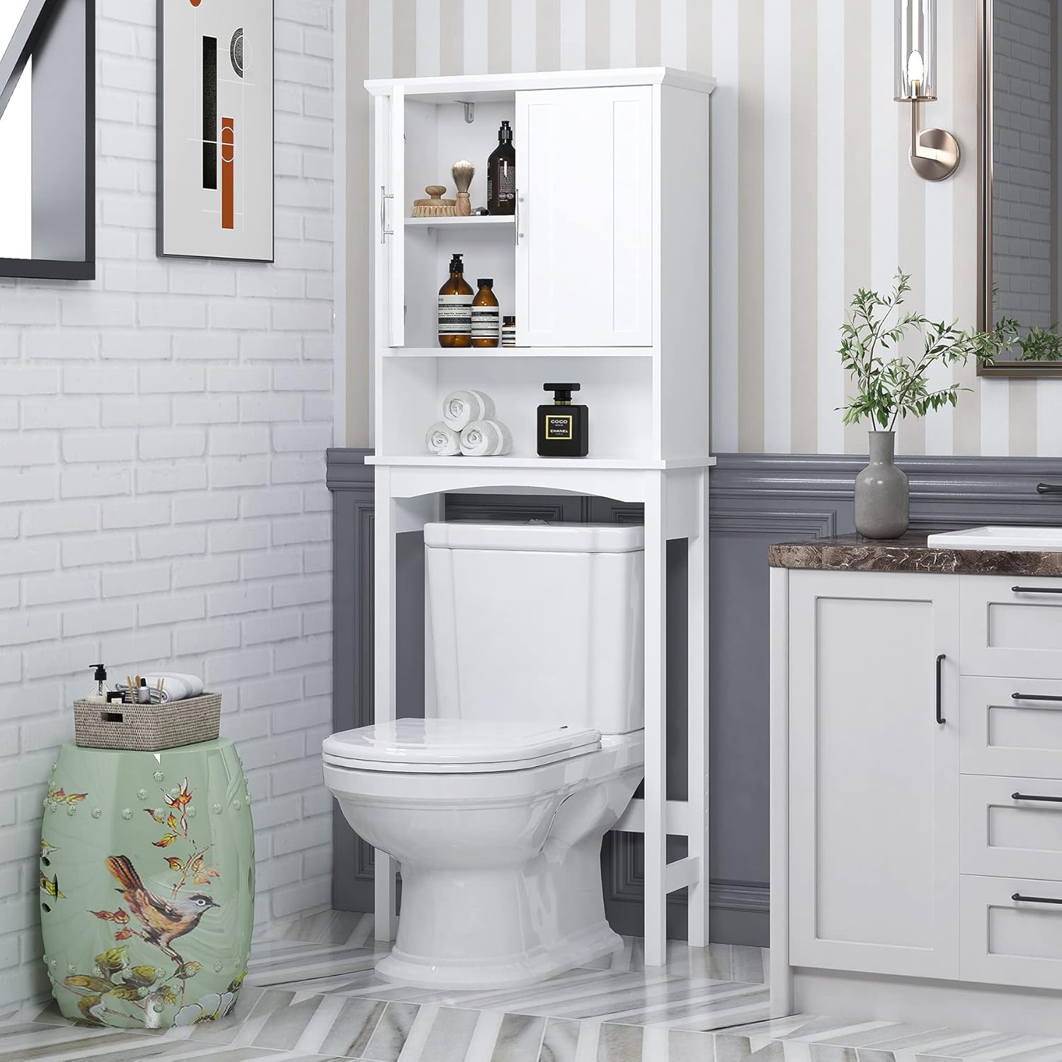 White Over The Toilet Storage Cabinet I879968