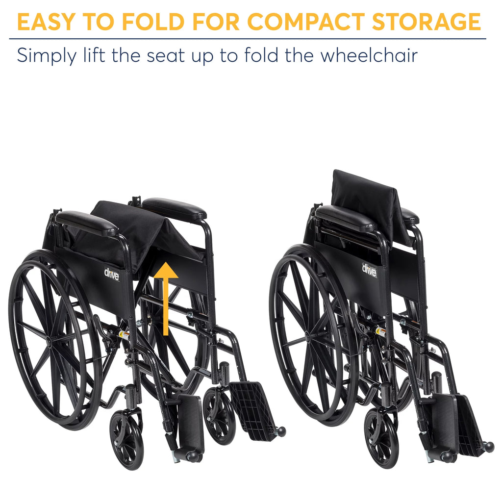 Silver Sport 1 Wheelchair with Full Arms and Swing away Removable Footrest I748