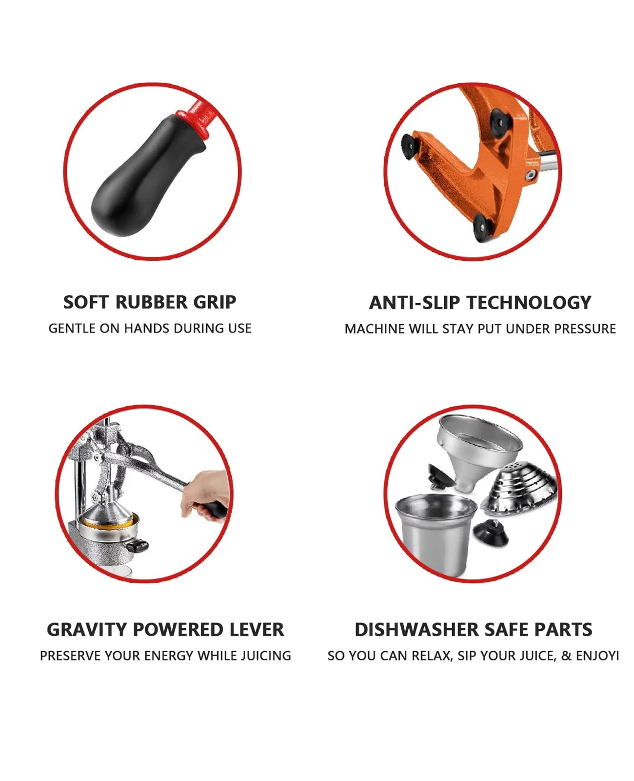 Commercial Grade Manual Hand Press Citrus Juicer L826
