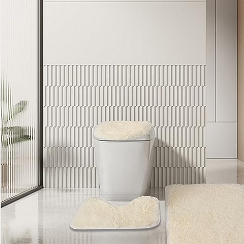 3 Piece Non Slip Soft Absorbent Bathroom Rugs Bath Mat Set P9155
