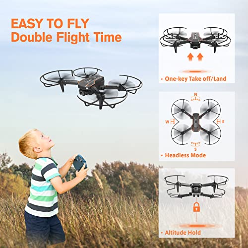 Mini Drone with Camera, Remote Control Helicopter, FPV RC Quadcopter with 1080P Live Video Camera, Gravity Control, 3 Batteries, Carrying Bag X277