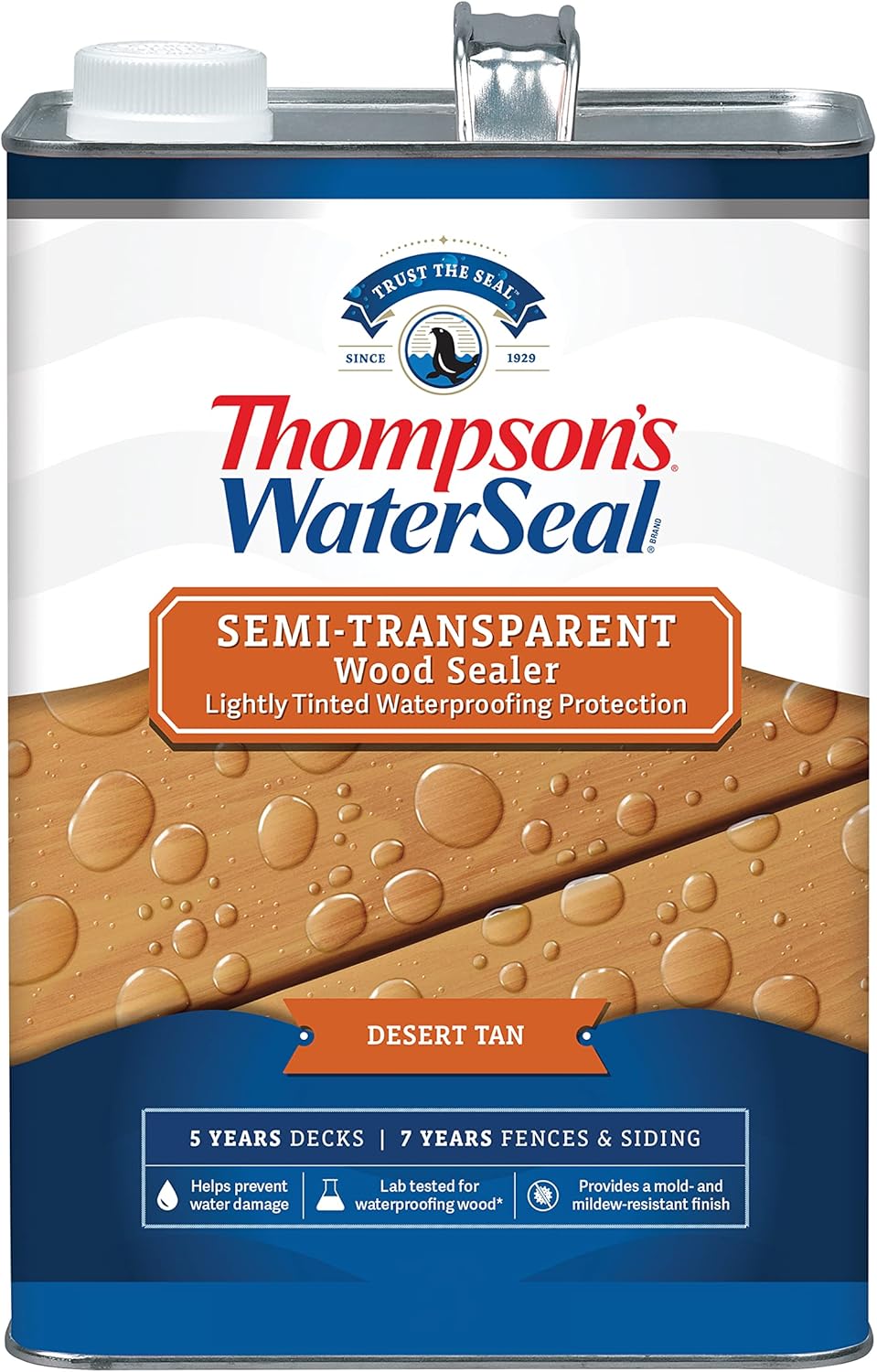 Semi-Transparent Waterproofing Wood Stain and Sealer, Desert Tan, 1 Gallon K88682