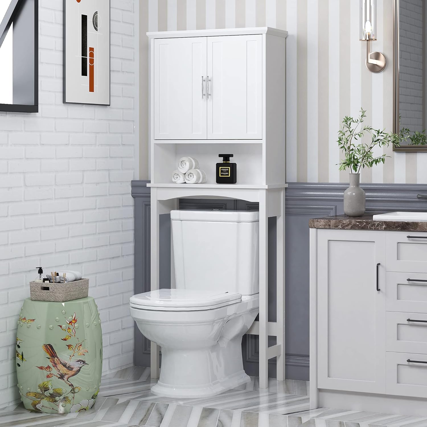 White Over The Toilet Storage Cabinet I879968