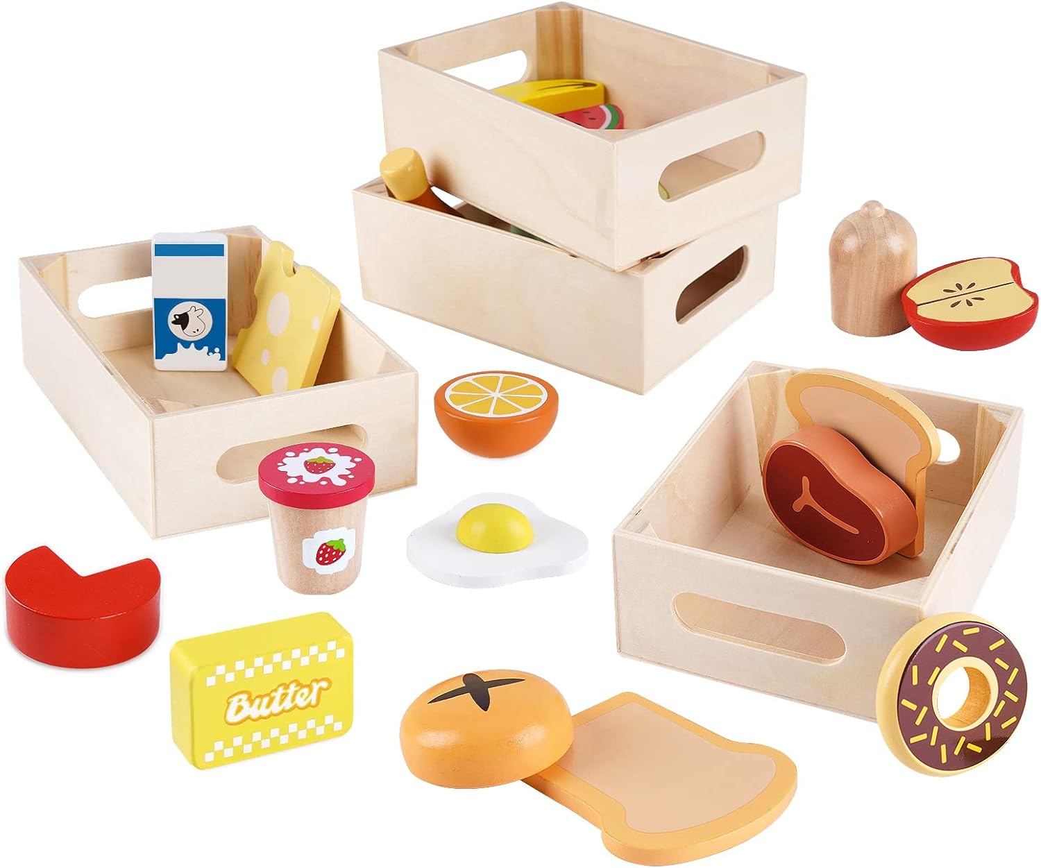Wooden Play Food Sets for Toddlers E38265