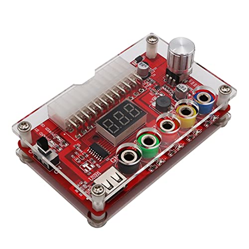 24 Pins ATX Power Supply Breakout Board and Acrylic Case Kit Module Adapter PC Power Connector H853166