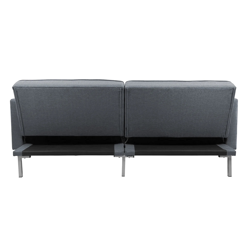 75" W Sectional Sofa Convertible Folding Futon Sofa Bed 3 Seat Couch with Linen Fabric T27027