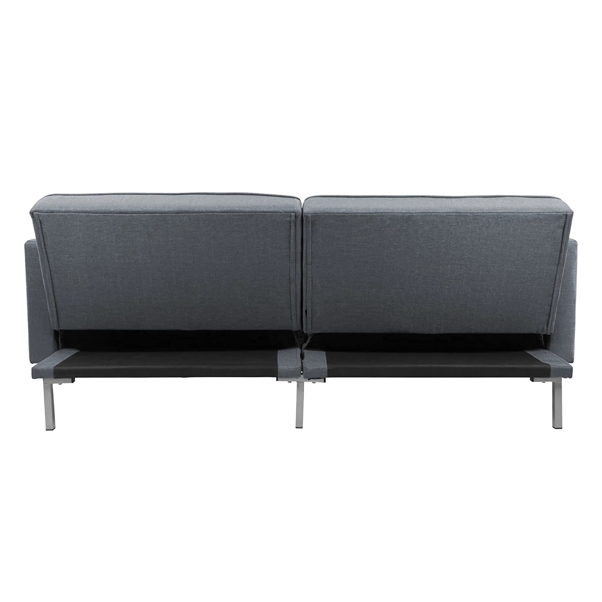 75" W Sectional Sofa Convertible Folding Futon Sofa Bed 3 Seat Couch with Linen Fabric T27027