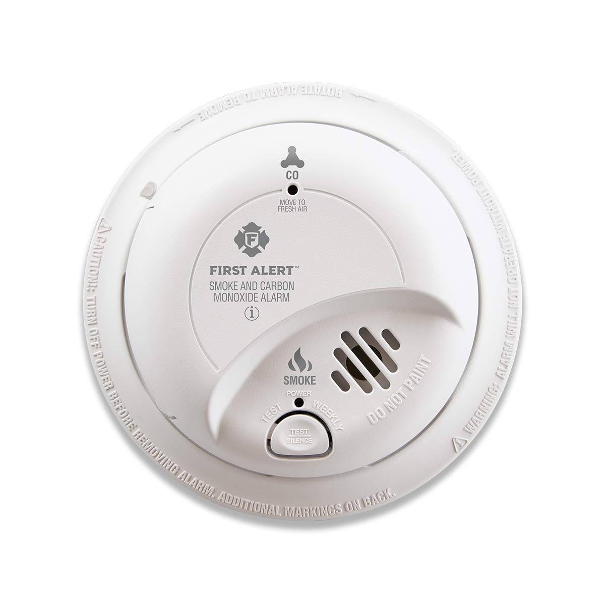 Hardwired AC Smoke and Carbon Monoxide Detector with 10 Year Sealed Battery Backup T93497