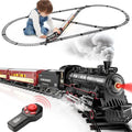Train Set with Steam Locomotive, Light Up Cars and Tracks U9326