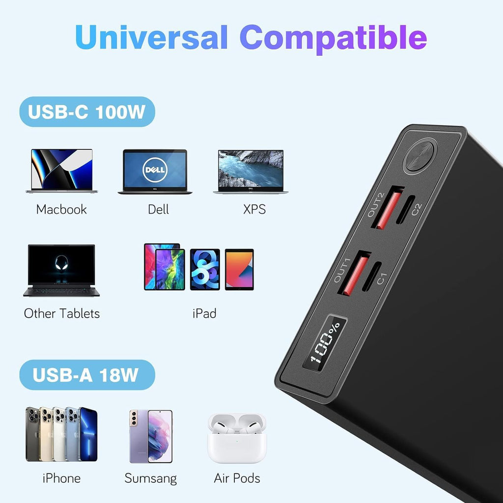 100W 20000mAh USB C Portable Laptop Charger O5230