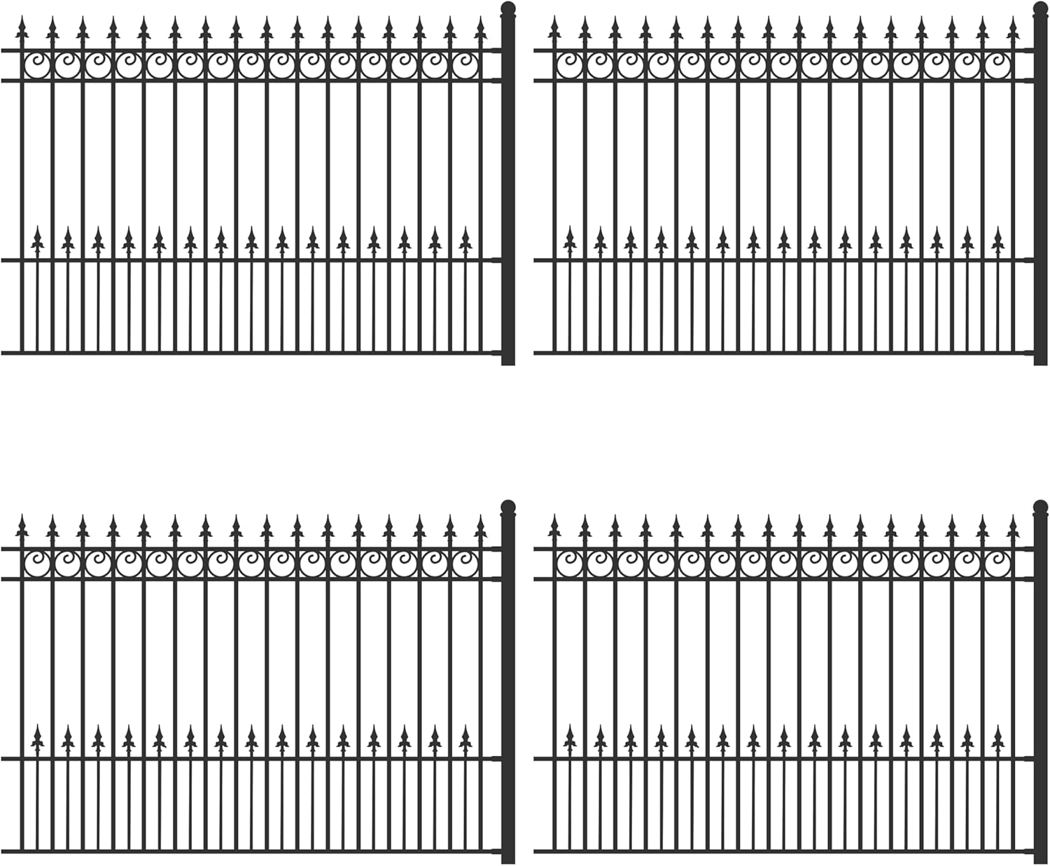 4-Panel Steel Fencing Kit 8x5 Each S236