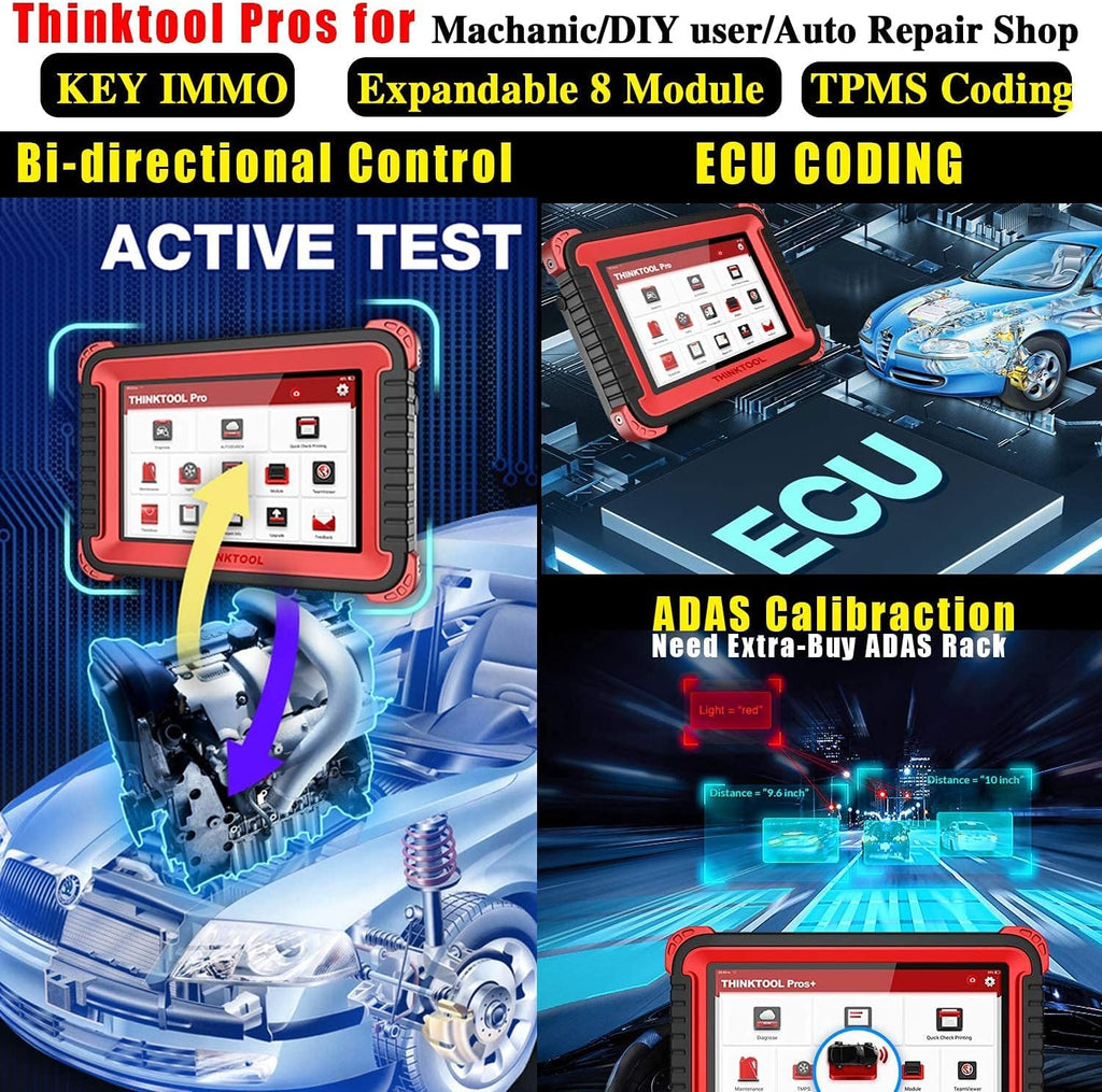 Bi-Directional Scanner Full Systems Diagnostic Scan Tool, 31+ Reset Functions, Key Matching, ECU Coding, ADAS Calibration, 2 Years Update H9065