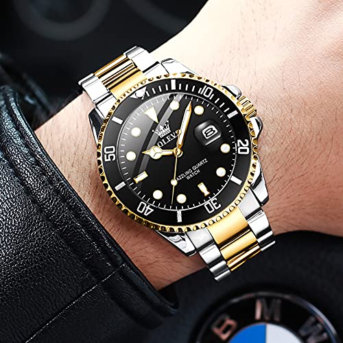 Stainless Steel Analog Quartz Watch with Day G3724