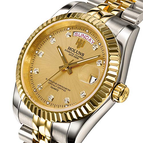 41MM Quartz Watch with Calendar Luminous Waterproof Wrist Watches E899