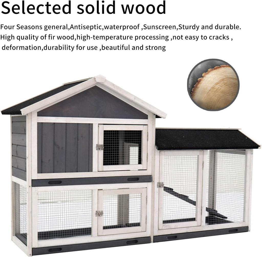 Rabbit Hutch with Run Z910588
