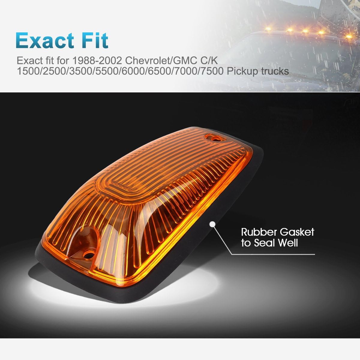 5-5050-SMD Amber LED Cab Marker Roof Running Lights Q86681