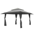Gray 13 x 13 Foot Instant Gazebo Canopy Tent J674