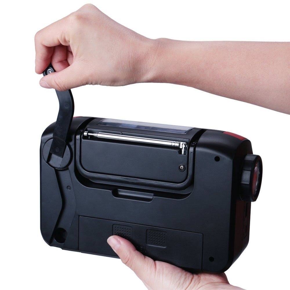 Solar Hand Crank Emergency AM/FM/SW/WB Radio with Alarm V286697