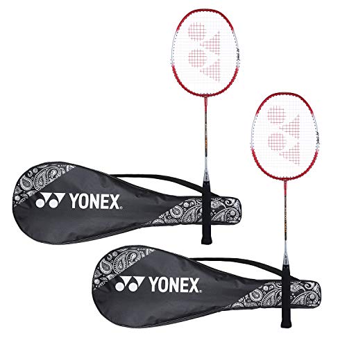 Light Aluminium Badminton Racquet Set of 2 with Full Cover E2516