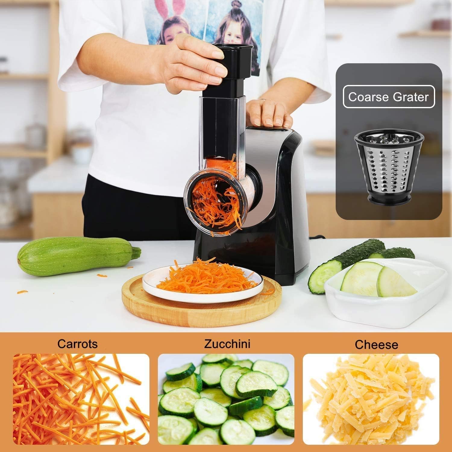 150W Electric Cheese Grater with 5 Attachments U7953