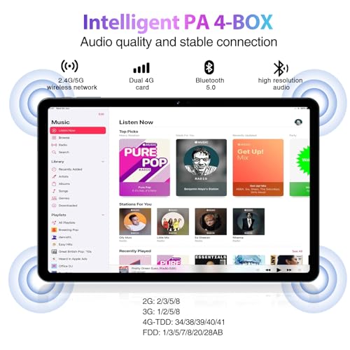 11 Inch 2.4K Display 16GB RAM 256GB ROM 8580mAh Battery Octa Core Dual SIM 4G Blue Tablet J974397
