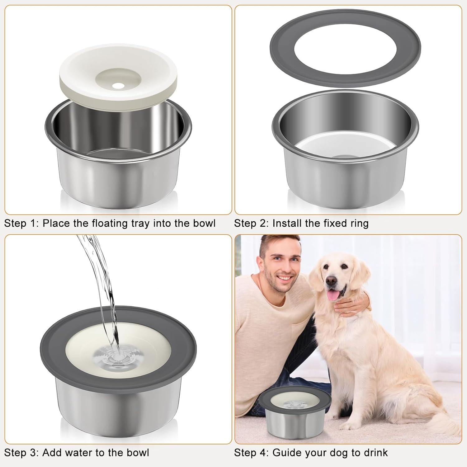 2L Stainless Steel Water Bowl T5662