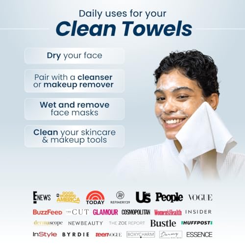 100% USDA Biobased Disposable Face Towel, 50 Ct U836239