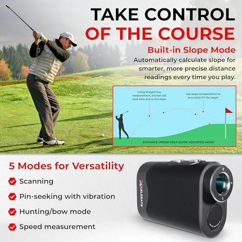 1000 Yards Rangefinder with Slope Mode, 6X Magnification, Magnetic Clip I633653