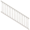 8 ft. x 36 in. White PolyComposite Stair Rail Kit with Colonial Balusters Q444870