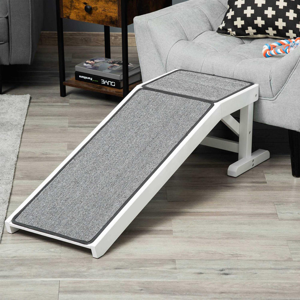 Pet Ramp with Non-Slip Carpet and Top Platform A7225