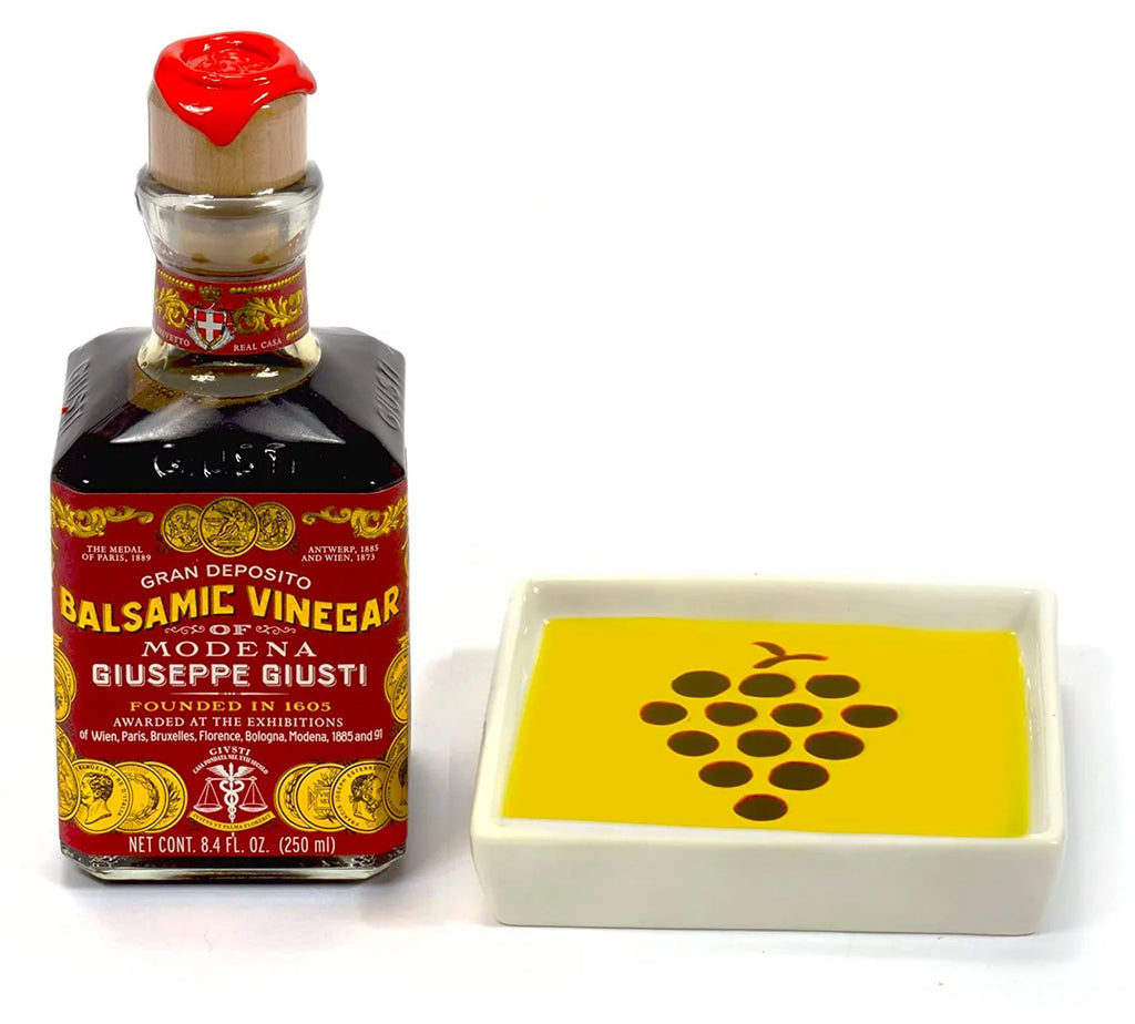 8.45 fl.oz. Balsamic Vinegar and Bread Dipping Plates Gift Set Y8457
