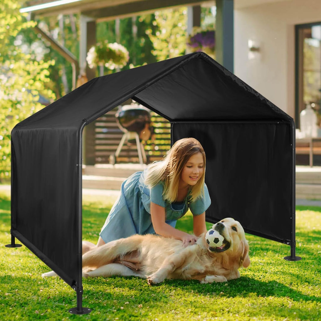 Black Waterproof Dog House (49" L x 49" W x 43" H) N640