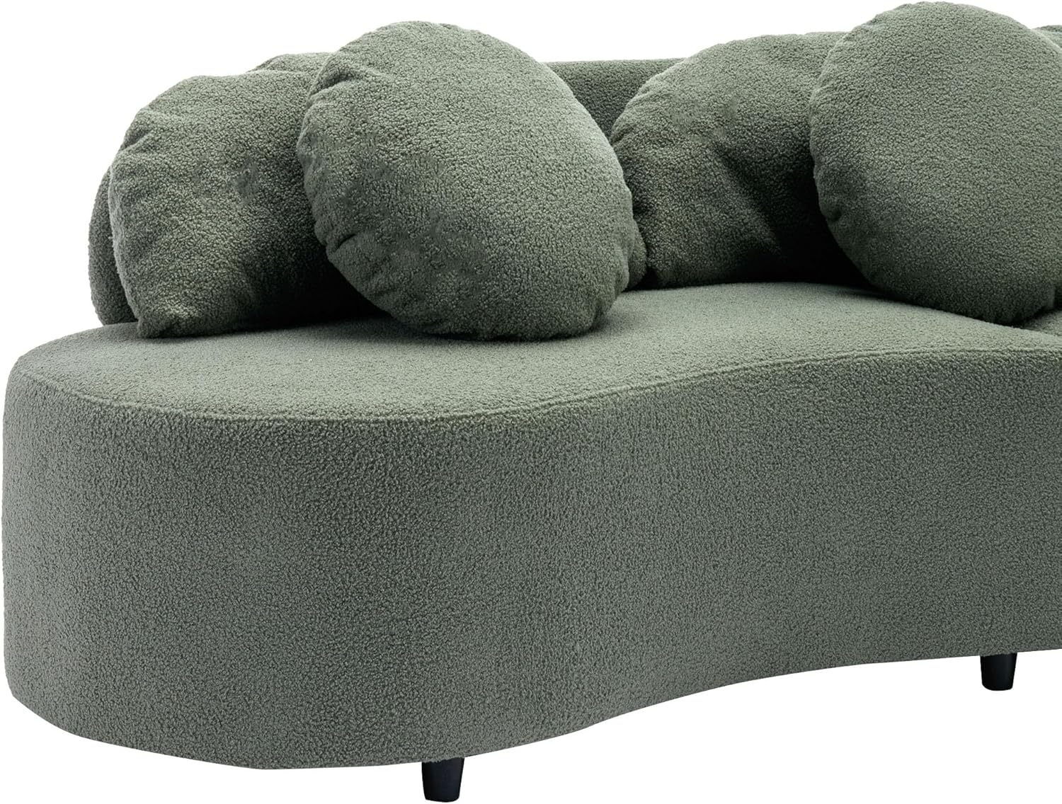 Green Velvet Curved Sectional Sofa G47933