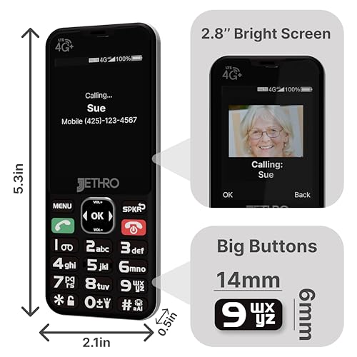 4G Unlocked Senior Cell Phone with Charging Dock B9377