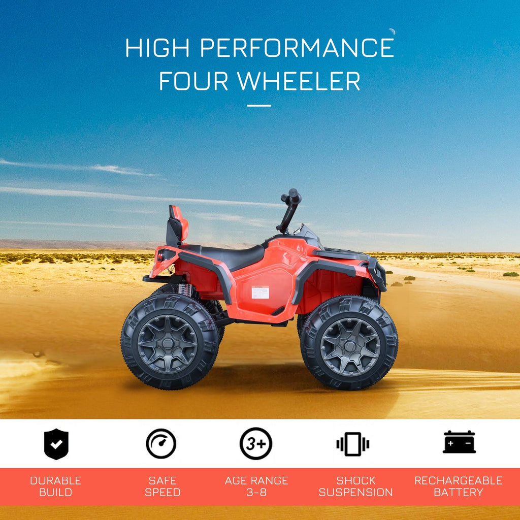 Red Kids Ride-On ATV Car with Working Headlights L6857