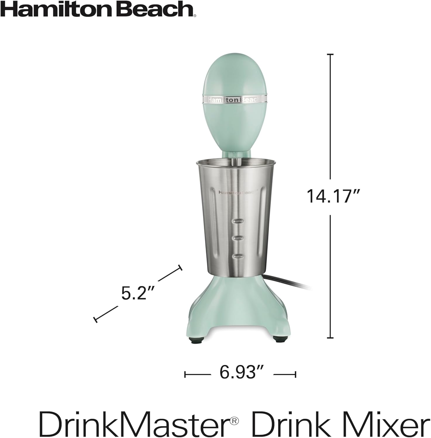 Mint 28 oz. Stainless Steel Electric Drink Mixer K306