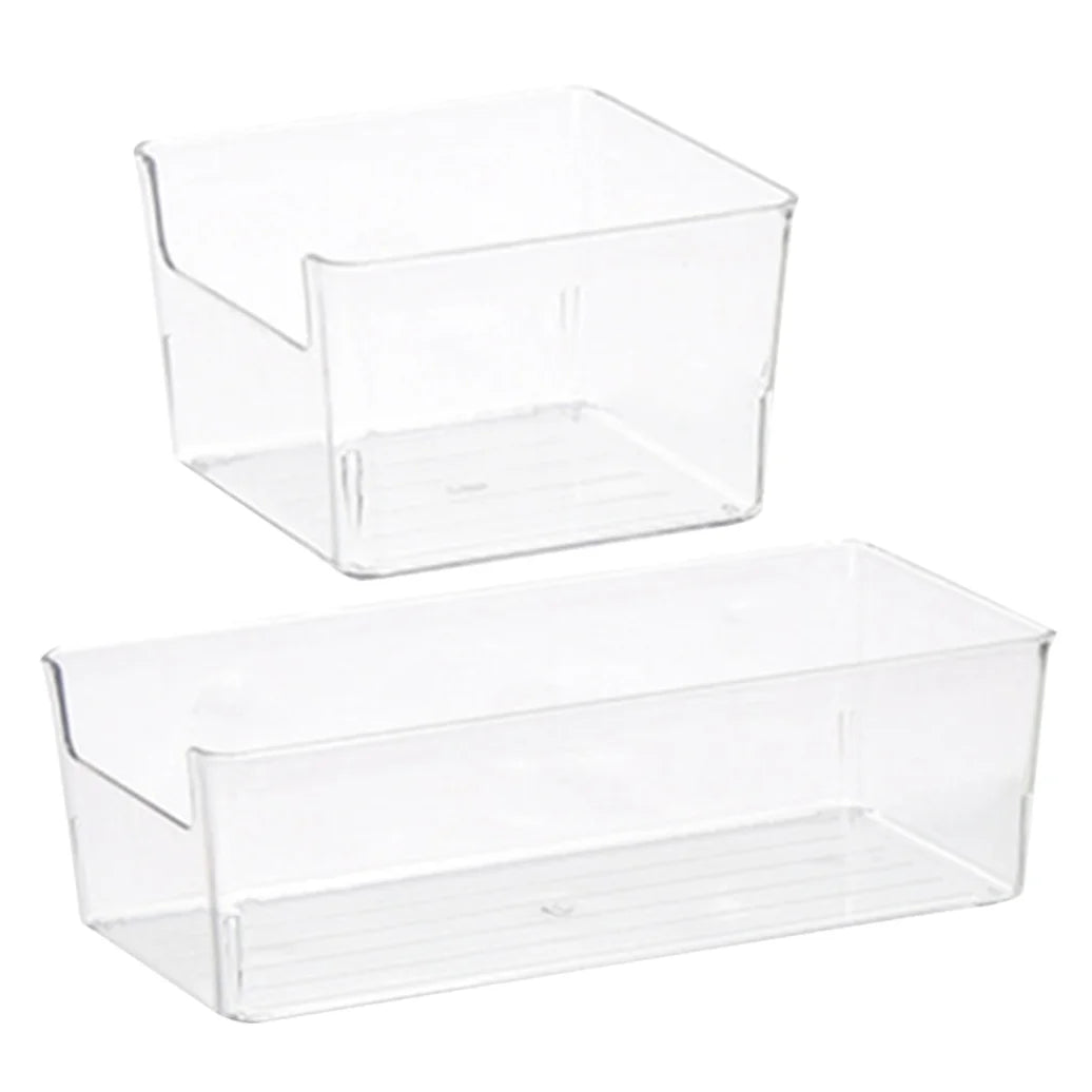 Clear Desktop Storage Box with Dividers Y5261