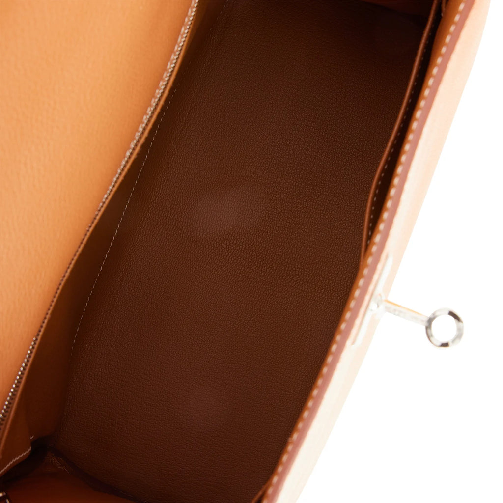 Gold Evercolor Palladium Hardware Kelly Retourne 28 Bag O5186