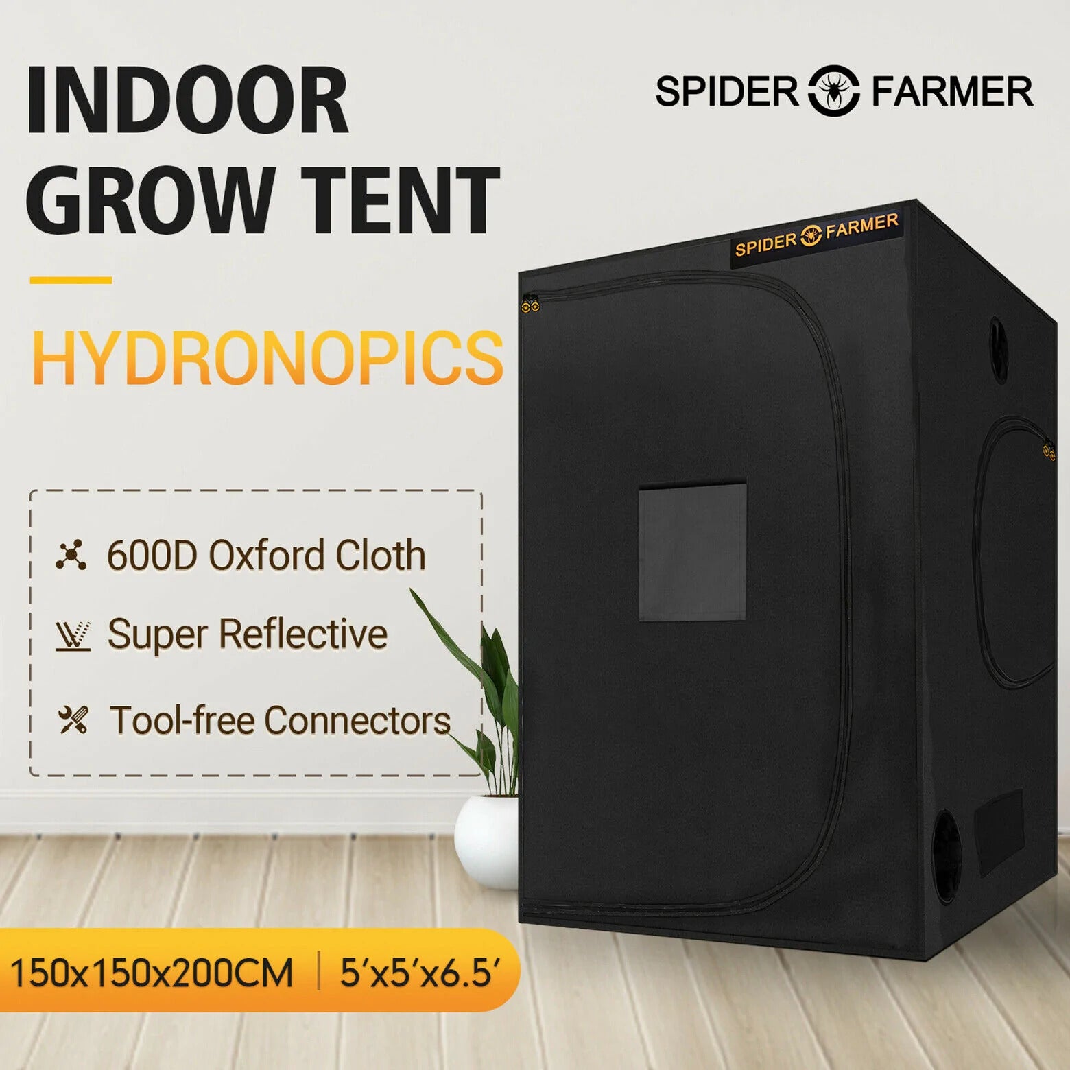 5’x5’x6.5′ Indoor Grow Tent D893820